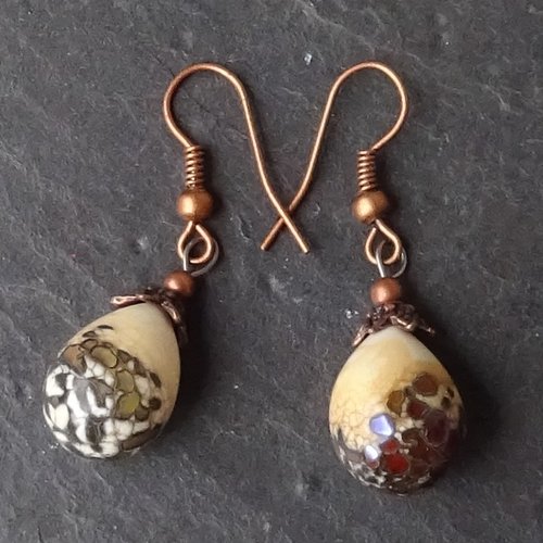 Pendants d'oreille verre filé bcl.2965