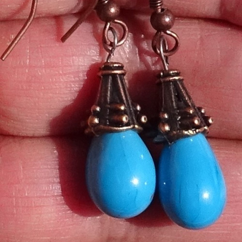 Pendants d'oreille verre filé bcl.2969