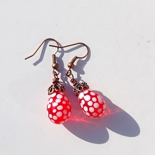 Boucles d'oreille perles murano bcl.2908