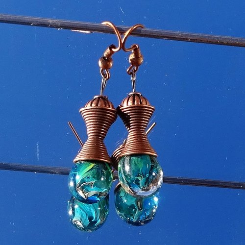 Boucles d'oreille perles murano bcl.2910