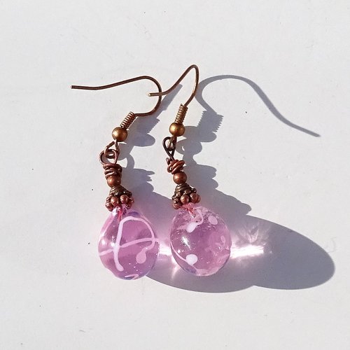 Boucles d'oreille perles murano bcl.2916