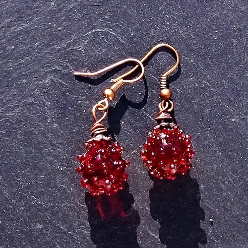 Boucles d'oreille perles murano bcl.2918