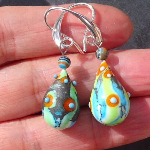 Pendants d'oreille verre filé bcl.2940