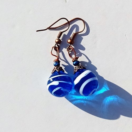 Boucles d'oreille perles murano bcl.2900