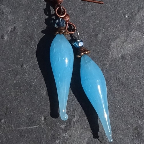 Pendants d'oreille verre filé bcl.2976