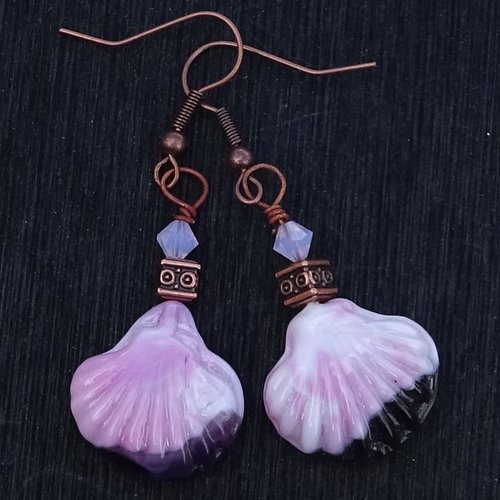 Pendants d'oreille verre filé bcl.3052
