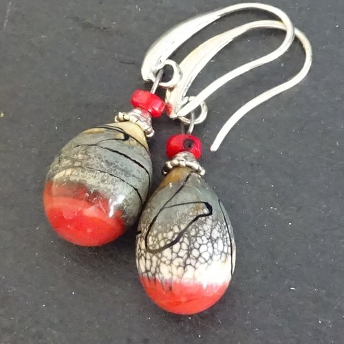 Pendants d'oreille verre filé bcl.3029