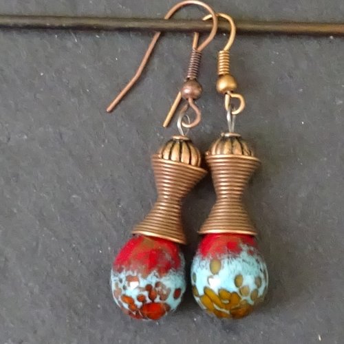 Pendants d'oreille verre filé bcl.3021