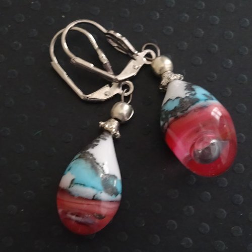 Pendants d'oreille verre filé bcl.3091