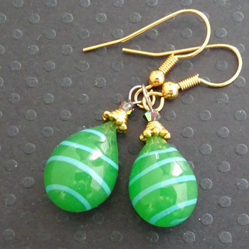 Pendants d'oreille verre filé bcl.3092