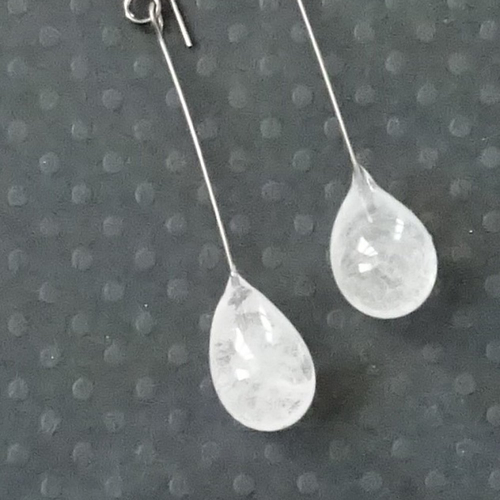 Pendants d'oreille, lampwork, verre filé, perle au chalumeau, bcl.3202