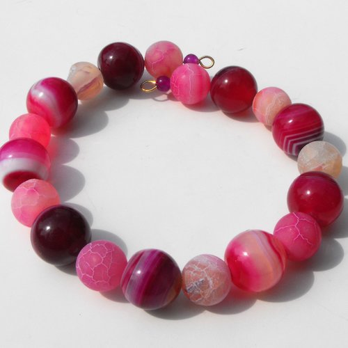 Bracelet agates, bracelet à mémoire de forme, bracel.0666