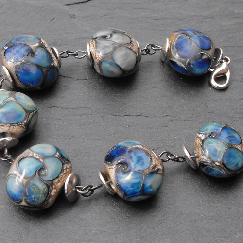 Bracelet perles en verre filé bracel.0608