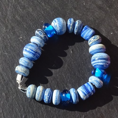 Bracelet perles en verre filé bracel.0756