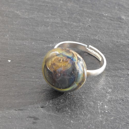 Bague cabochon murano bag.1244
