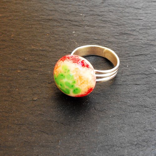 Bague cabochon murano bag.1248