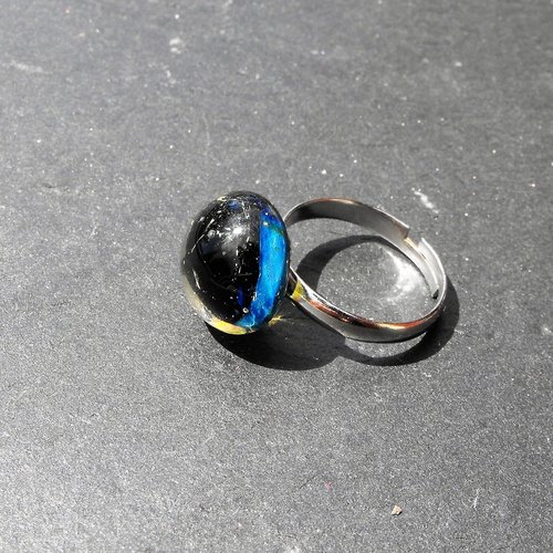 Bague cabochon murano bag.1249