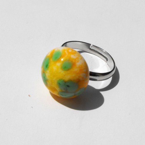 Bague cabochon murano bag.1253