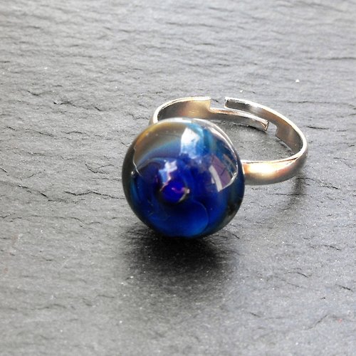 Bague cabochon murano bag.1255