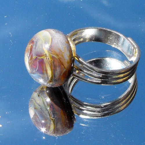 Bague cabochon murano bag.1261