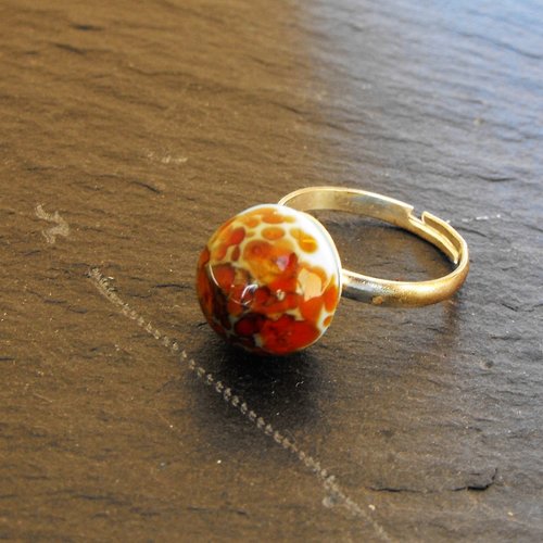 Bague cabochon murano bag.1263