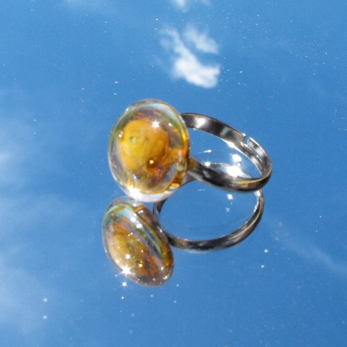 Bague cabochon murano bag.1268