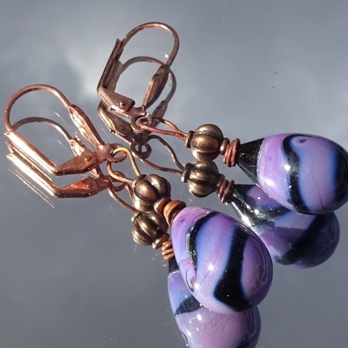 Pendants d'oreille verre filé bcl.3060