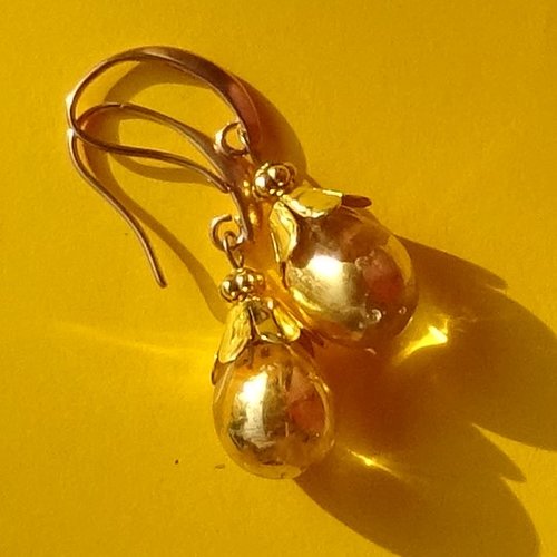 Pendants d'oreille, lampwork, verre filé, perle au chalumeau, bcl.3434