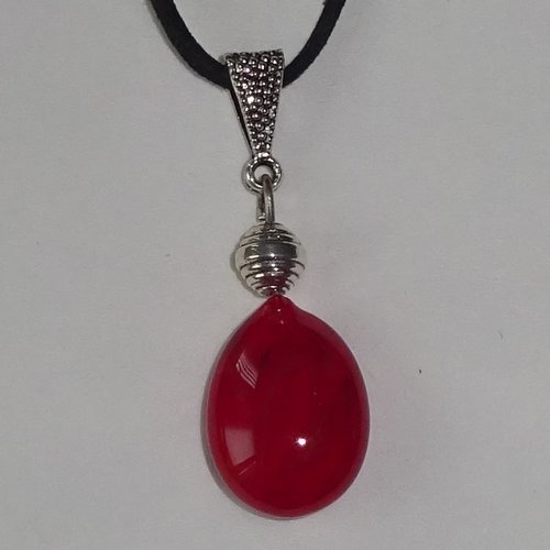 Pendentif perle d'art, lampwork,murano, verre filé cl.1100
