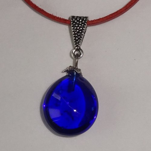 Pendentif perle d'art, lampwork,murano, verre filé cl.1101
