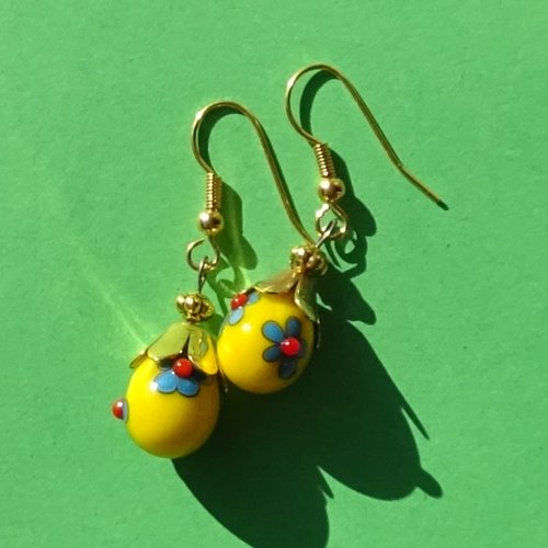 Boucles d'oreille perles murano bcl.3295