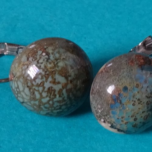 Pendants d'oreille, verre filé, lampwork, bcl.3149