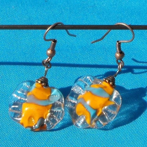 Boucles d'oreille perles murano bcl.2096