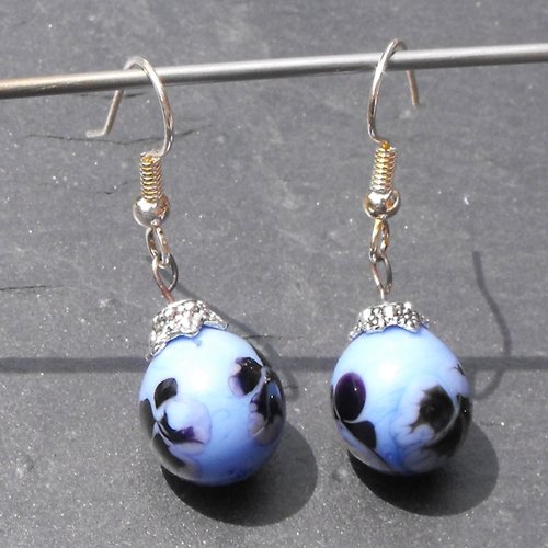 Boucles d'oreille perles murano bcl.2424
