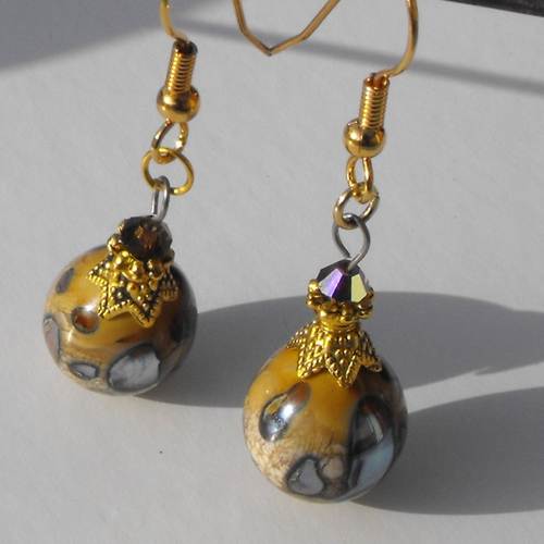 Boucles d'oreille perles murano bcl.2236