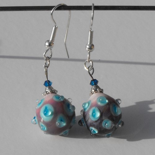Boucles d'oreille perles murano bcl.2238