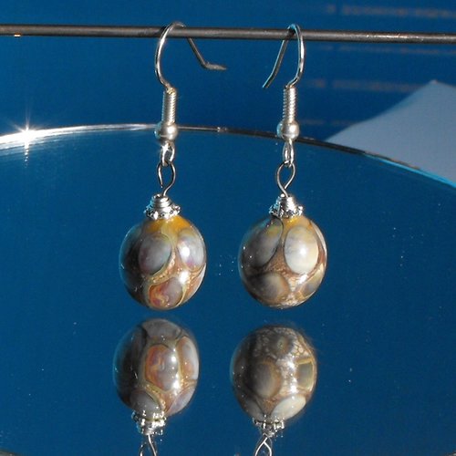Boucles d'oreille perles murano bcl.2249