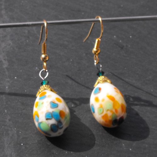 Boucles d'oreille perles murano bcl.2263