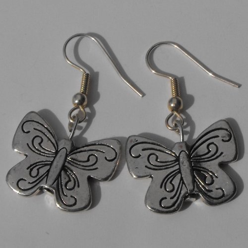Pendants d'oreille perles papillon bcl.2365