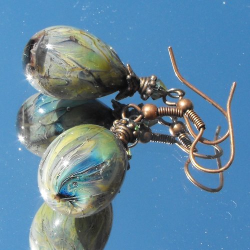 Boucles d'oreille perles murano bcl.2375