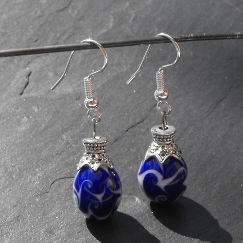 Boucles d'oreille perles murano bcl.2318