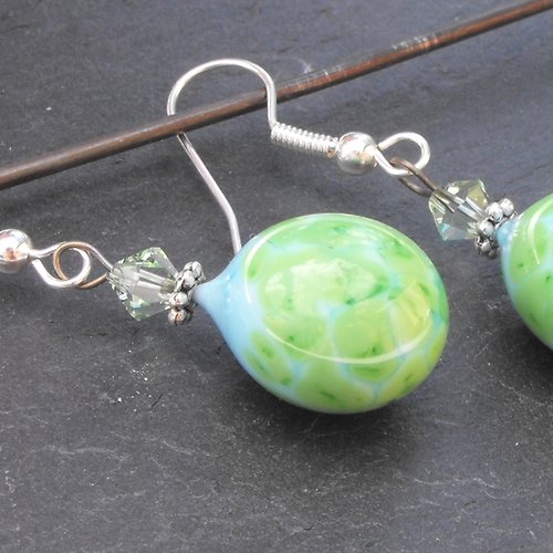 Boucles d'oreille perles murano bcl.2319