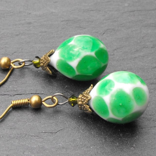 Boucles d'oreille perles murano bcl.2384