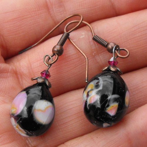Boucles d'oreille perles murano bcl.2426