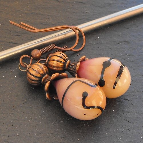 Boucles d'oreille perles murano bcl.2430