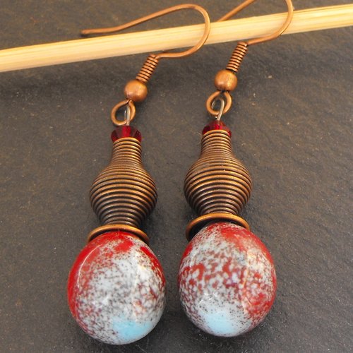 Boucles d'oreille perles murano bcl.2462