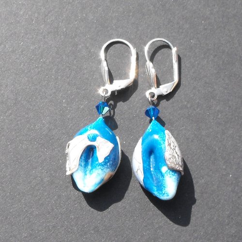 Boucles d'oreille perles murano bcl.2461
