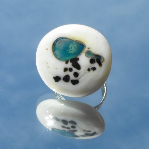 Bague cabochon murano bag.0971