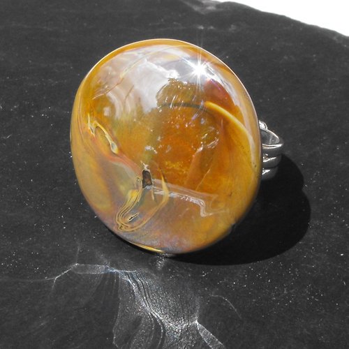 Bague cabochon murano bag.0983