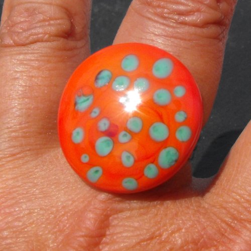 Bague cabochon murano bag.0998